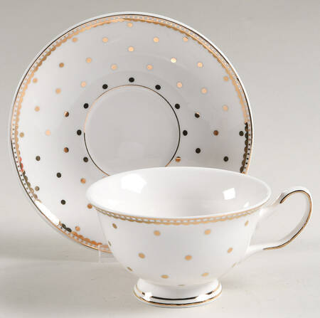 New Dots Footed Cup & Saucer Set