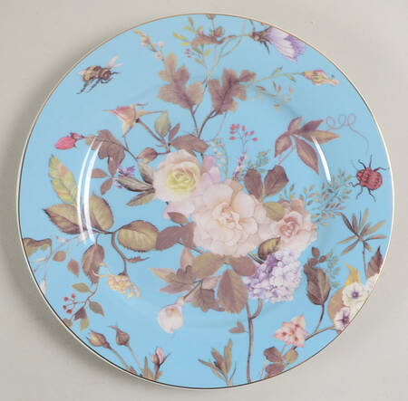 White Peony Salad Plate