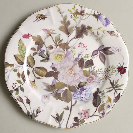 White Peony Salad Plate