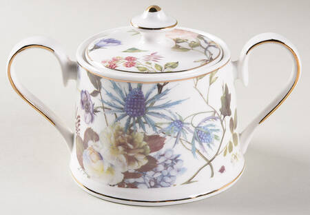 White Peony Sugar Bowl & Lid