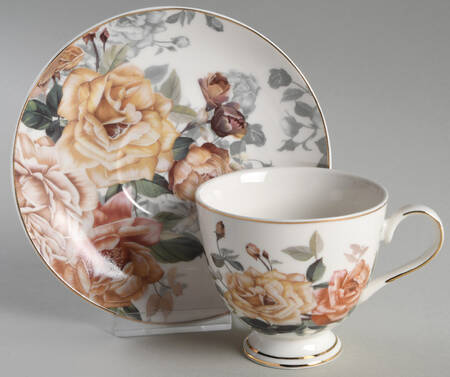 Yellow Rose Footed Cup & Saucer Set