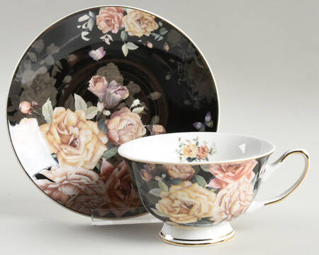 Yellow Rose Footed Cup & Saucer Set