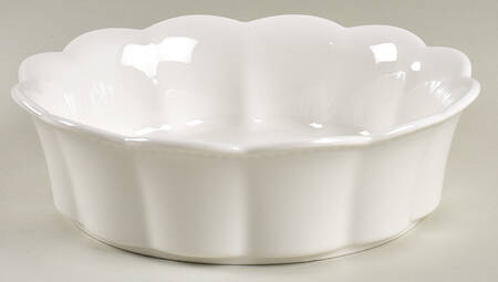 Scallop White (Beaded) 7" Round Serving Bowl