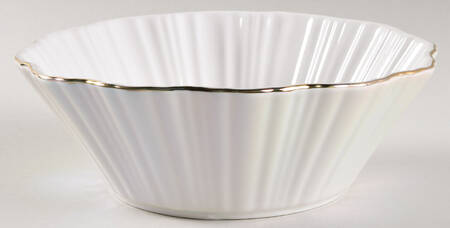 White Gold Breeze 8" Round Serving Bowl