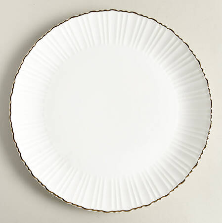 White Gold Breeze Dinner Plate