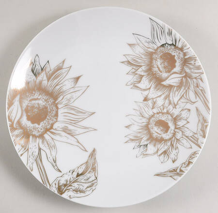 Gold Sunflower Salad Plate by Grace's Teaware