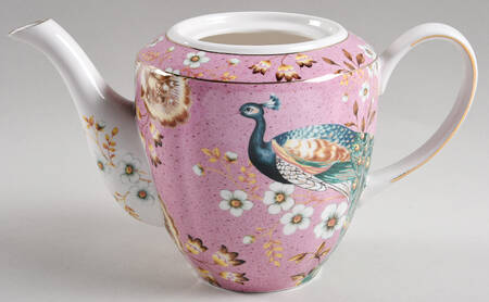 Peacock Lotus Garden Teapot No Lid
