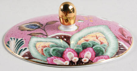 Peacock Lotus Garden Lid for Sugar Bowl