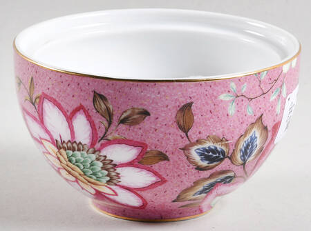 Peacock Lotus Garden Sugar Bowl No Lid