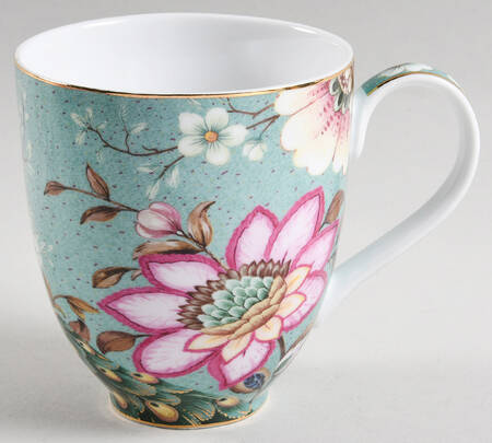 Peacock Lotus Garden Mug