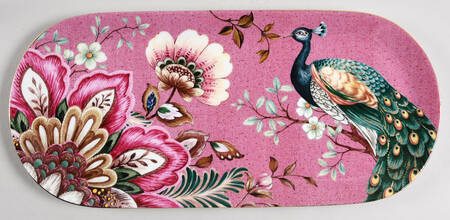Peacock Lotus Garden Tray for Creamer & Sugar with Lid