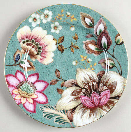 Peacock Lotus Garden Salad/Dessert Plate