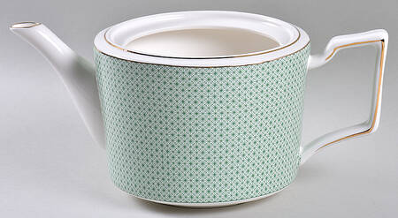 Green Lace Teapot No Lid