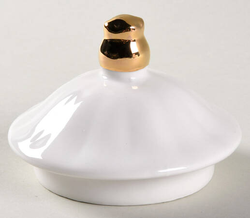 Pink Dots Rose Bud Lid for Teapot