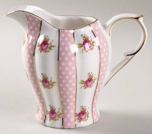 Pink Dots Rose Bud Creamer