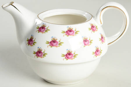 Pink Dots Rose Bud Tea for 1-Teapot No Lid