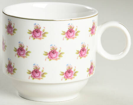 Pink Dots Rose Bud Stackable Mug