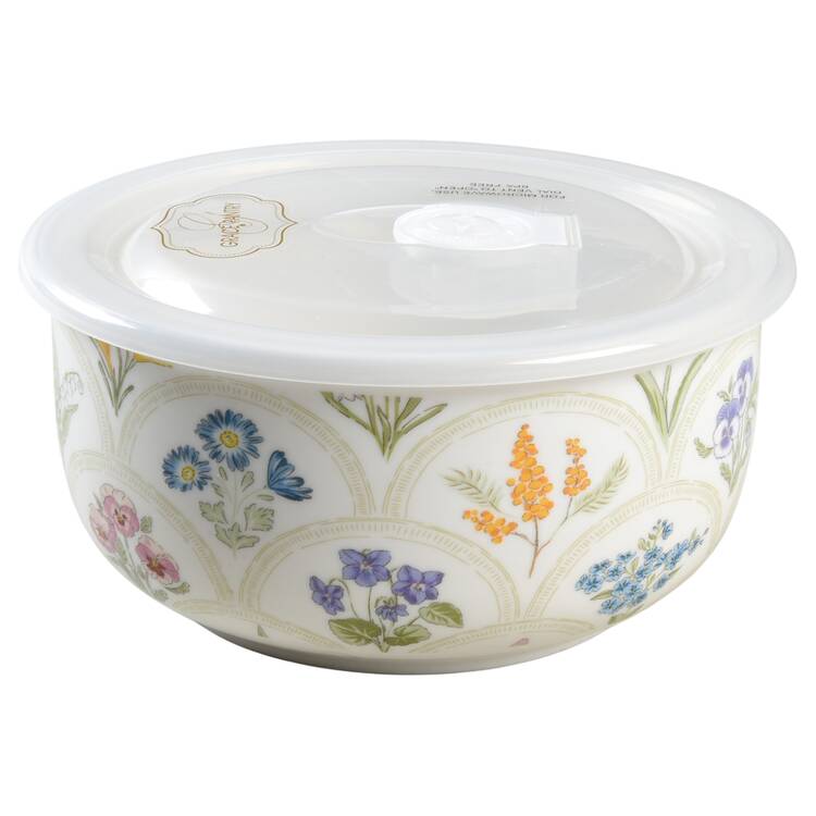 Scatter Floral (2024) 6" Storage Bowl Ceramic with Plastic Lid