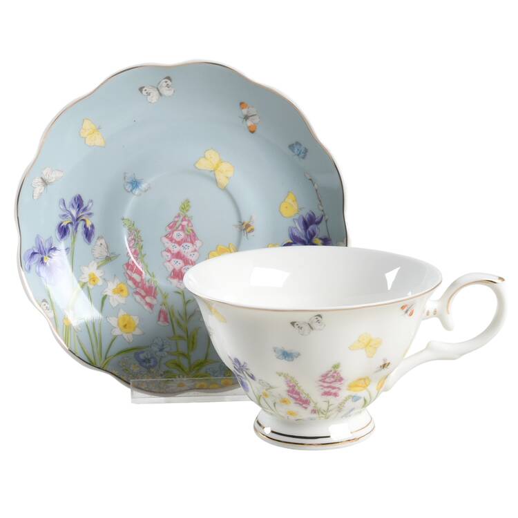Scatter Floral (2024) Footed Cup & Saucer Set