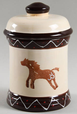 Kokopelli 7" Storage Jar & Lid by Gila River Resorts