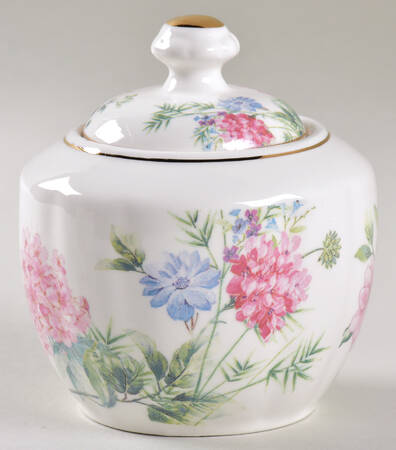 Camellia Hydrangea Sugar Bowl & Lid