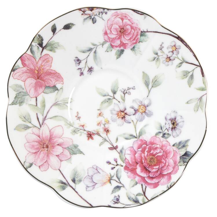Camellia Hydrangea Saucer for Flat Cup