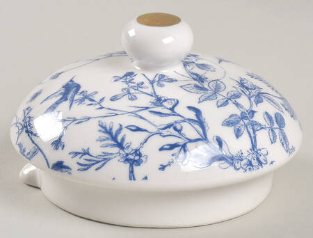 Blue Butterfly Toile Lid for Teapot