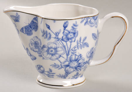 Blue Butterfly Toile Creamer