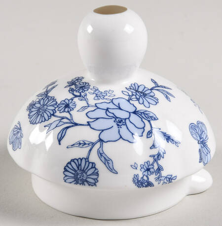 Blue Butterfly Toile Lid for Teapot