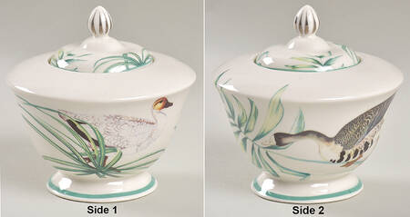 Lakeside Bird Sugar Bowl & Lid