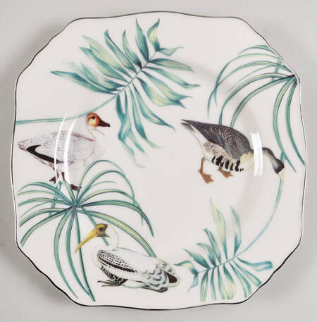 Lakeside Bird Square Luncheon Plate
