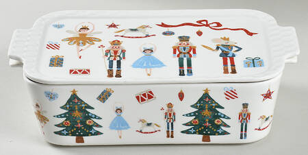 Christmas Cheer Rectangular Baker & Lid