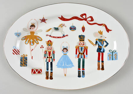Christmas Cheer 13" Oval Serving Platter