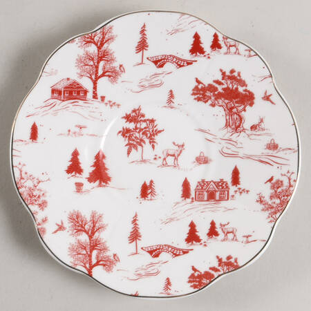Red Village Saucer