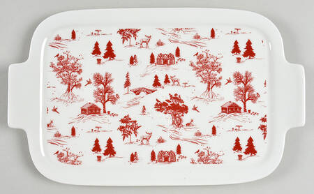 Red Village Lid for Rectangular Baker