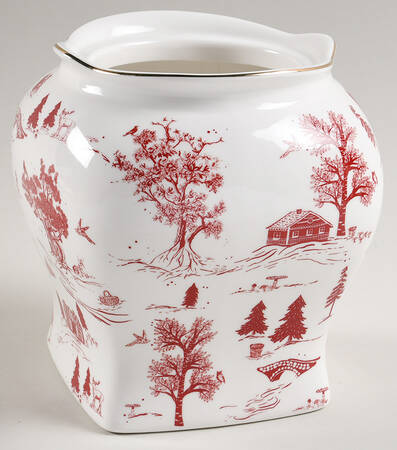 Red Village 6" Canister No Lid