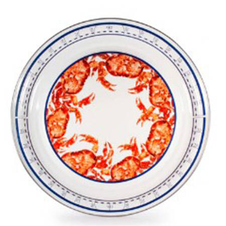 Crab House Enamelware 20" Round Tray