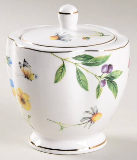 Butterfly Tulip Baroque Sugar Bowl & Lid