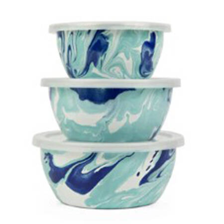 Lagoon Enamelware 7" Nesting Bowl & Plastic Lid