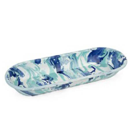 Lagoon Enamelware Oval Basket