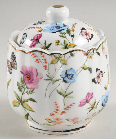 Butterfly Garden Sugar Bowl & Lid