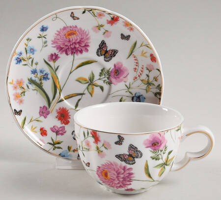 Butterfly Garden Flat Cup & Saucer Set