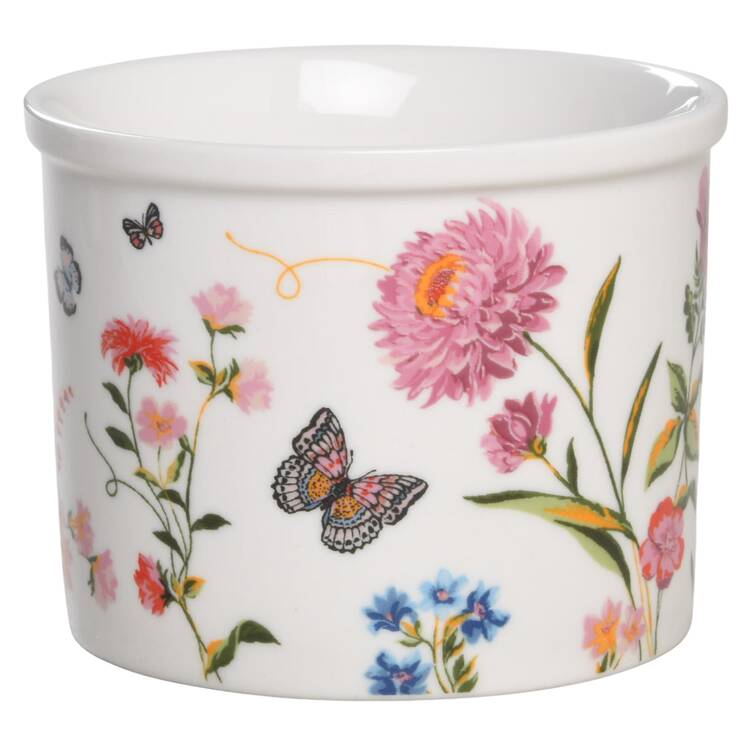 Butterfly Garden Butter Crock No Lid