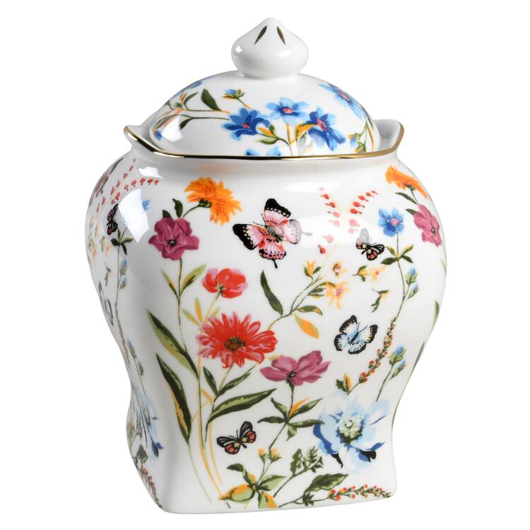 Butterfly Garden Medium Canister & Lid