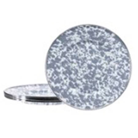 Grey Swirl Enamelware Individual Sandwich Plate