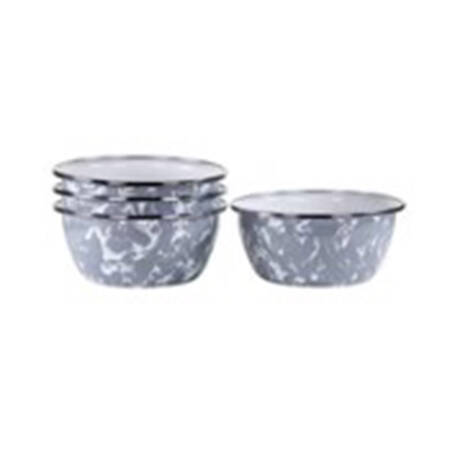 Grey Swirl Enamelware Individual Salad Bowl