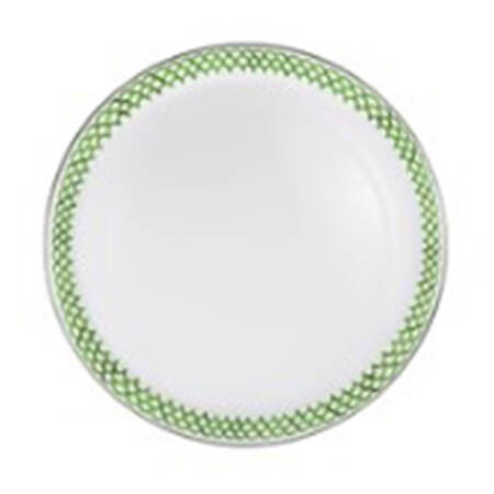 Green Scallop Enamelware 20" Round Tray