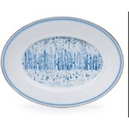 Aspen Grove Enamelware 12" Oval Serving Platter