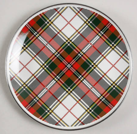 Highland Plaid Enamelware Individual Sandwich Plate