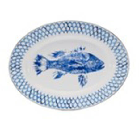 Fish Camp Enamelware 12" Oval Serving Platter